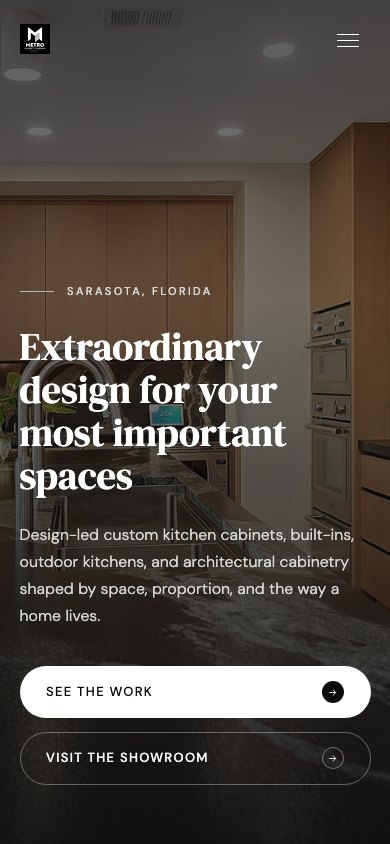 The new homepage on a phone